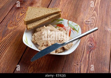 Vorschmack - s eine ursprünglich östlichen europäischen salzig Fleischgericht, die hauptsächlich aus Hackfleisch, Sardellen oder Hering und Zwiebeln zubereitet. S Stockfoto