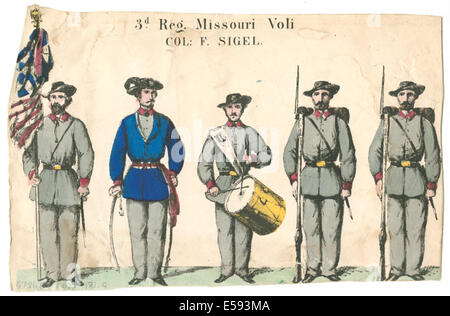 3. vo Missouri Voli, Col: F. Sigel., ca. 1863 Stockfoto