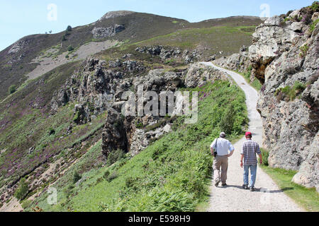 Fuß in der Sychnant-Pass, Conwy Valley, Wales Stockfoto