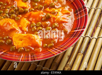 Mattar Paneer - ist ein vegetarisches Nord indische Gericht bestehend aus Erbsen und Käse des Landwirts in einer Basis Tomatensauce, [1] gewürzten Witz Stockfoto