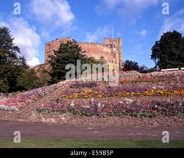 Tamworth Schloss und Schlossgarten, Tamworth, Staffordshire, England, UK, Westeuropa. Stockfoto