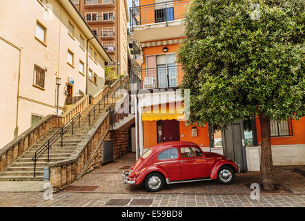 SAN-MARINO - 22. Juni 2014: einen Überblick über eine Straße in die Stadt von San Marino Stockfoto