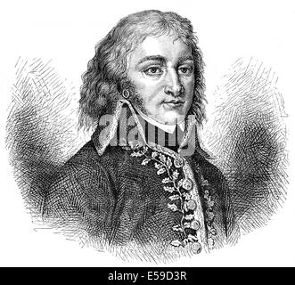 Louis Lazare Hoche, 1768-1797, ein französischer General der Revolutionsarmee, Stockfoto