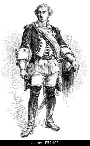 Maurice, Graf von Sachsen, Graf Hermann Moritz von Sachsen, Maurice de Saxe, 1696-1750, einen Sächsischen Soldaten in französischen Diensten, Stockfoto