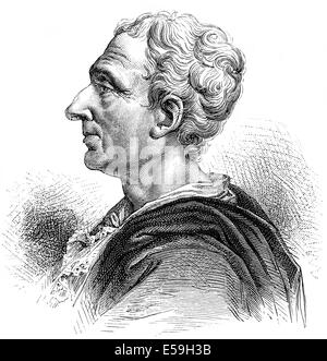 Charles-Louis de Secondat, Baron De La Brède et de Montesquieu, 1689-1755, ein französischer Schriftsteller, Philosoph und politischer Theoretiker Stockfoto