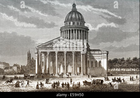 Das Panthéon, Kirche St. Genevieve und Mausoleum Paris, Frankreich, 18. Jahrhundert Stockfoto