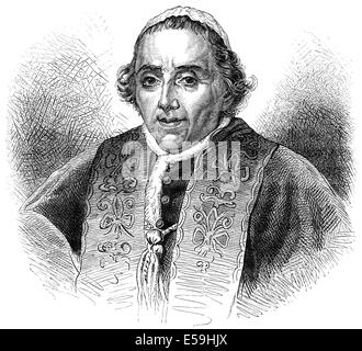 Papst Pius VII., 1742-1823 geboren Barnaba Niccolò Maria Luigi Chiaramonti, Stockfoto