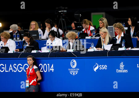 SECC, Glasgow, Schottland, Großbritannien. 24. Juli 2014.    Rhythmische Sportgymnastik SSE Hydro. Team und individuelle Qualifikation. Bildnachweis: ALAN OLIVER/Alamy Live-Nachrichten Stockfoto