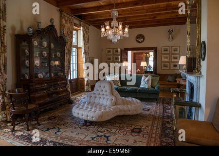 Innenraum des Herrenhauses am L'Ormarins, Anthonij Rupert Wine Estate, Franschhoek, Südafrika Stockfoto