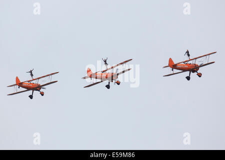 Breitling Wingwalkers auf der 2014 Farnborough Airshow Stockfoto