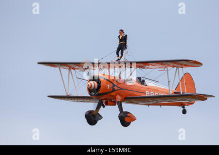 Breitling Wingwalkers auf der 2014 Farnborough Airshow Stockfoto