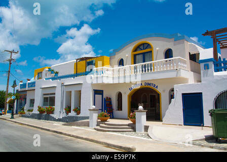 Taverna Dimitra, Faliraki Resort, Insel Rhodos, Dodekanes, Griechenland, Europa Stockfoto