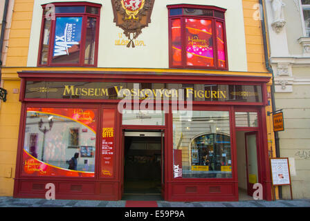Wachsfigurenkabinett, Celetna Straße, alte Stadt, Prag, Tschechische Republik, Europa Stockfoto