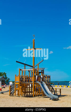 Kinderspielplatz, Aafrika Rand, Afrika Strand, Haapsalu, Estland, Baltikum, Europa Stockfoto