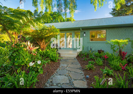 Schönen Gartenweg, Luxus-Immobilien-home Stockfoto