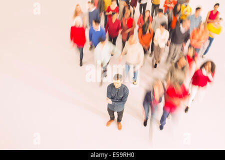 Unternehmer, die sich abheben von der Masse Stockfoto