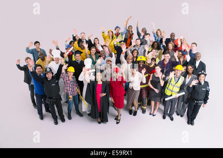 Porträt von vielfältigen Belegschaft Stockfoto