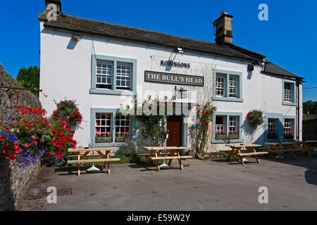Bull's Head Ashford in Wasser, Derbyshire, Peak District National Park, England, Großbritannien. Stockfoto
