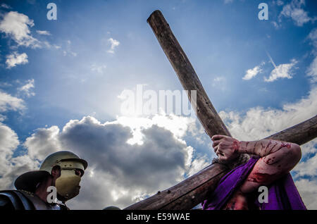 'Die Passion Jesu' erfolgt auf dem Trafalgar Square - London Stockfoto