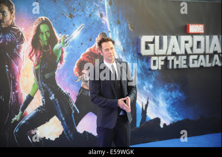 London, UK, UK. 24. Juli 2014. James Gunn kommt bei der Europapremiere von Marvels "Gurdians Of The Galaxy" an Empire Leciester Square. Bildnachweis: Ferdaus Shamim/ZUMA Draht/Alamy Live-Nachrichten Stockfoto