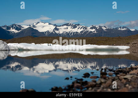 Fjallsarlon Gletschersee - Fjallsjokull-Gletscher im Vatnajökull-Nationalpark - Süden Islands Stockfoto