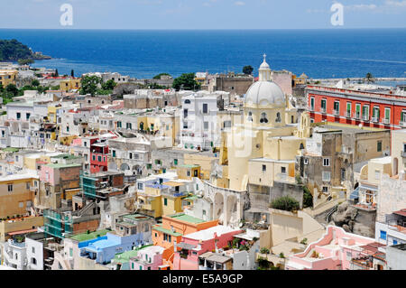 Kirche Santa Maria Delle Grazie, Marina di Corricella, Procida, Kampanien, Süditalien, Italien Stockfoto