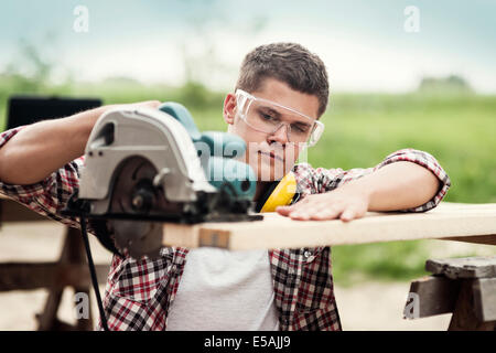 Bauarbeiter, Debica, Polen. Stockfoto