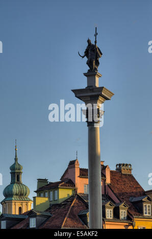 König Sigismund III. Wasa Spalte in Schlossplatz, Warschau, Polen, errichtet im Jahre 1644 Stockfoto