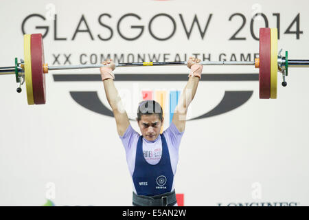 Glasgow, Schottland. 25. Juli 2014. Glasgow Commonwealth Games. Frauen 53kg Finale. Santoshi Singh von IND gekommenen 3. während Aufzug Credit: Action Plus Sport/Alamy Live News Stockfoto