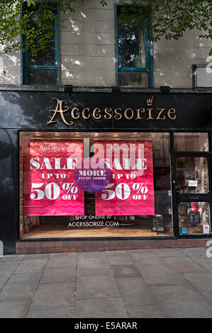 Accessorize Shop Verkaufsschild Nottingham Stockfoto