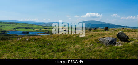 Lough Na Crannagh gesehen von The Grey Man Weg Fair Head Co Antrim Northern Ireland Stockfoto