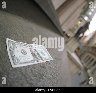 Ein Dollar-Schein. Stockfoto