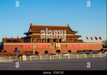 Tiananmen-Turm und Changan street Stockfoto