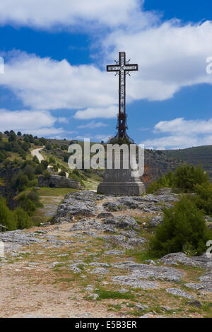 San Frutos del Duraton Hermitage, Hoces del Duraton Duraton Fluss Schluchten, Hoces del Rio Duraton Natural Park, Sepulveda, Segovia Stockfoto