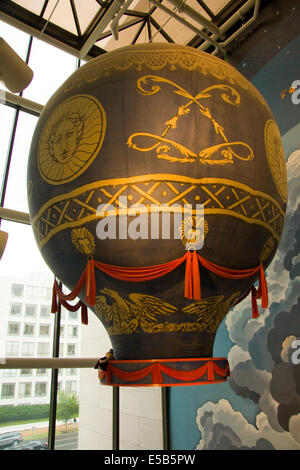 Montgolfier-Ballon, Viertel-Size-Model. National Air and Space Museum, Washington DC. Stockfoto