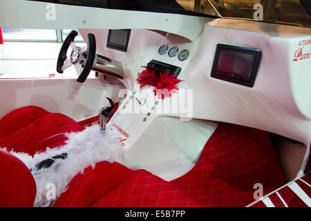 Innenraum eines Custom Car. Stockfoto