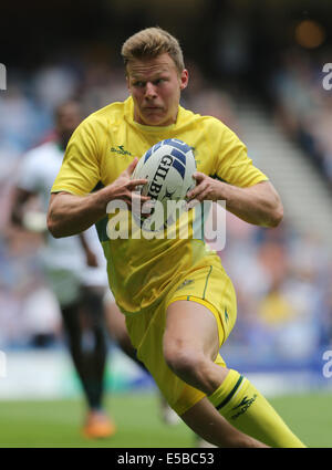 CAMERON CLARK Australien V SRI LANKA IBROX STADIUM GLASGOW Schottland 26. Juli 2014 Stockfoto