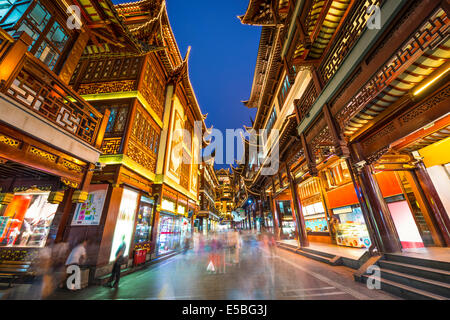 Shanghai, China am Yuyuan Garten. Stockfoto