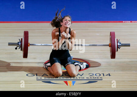 Glasgow, Schottland. 26. Juli 2014. Glasgow 2014 Commonwealth Games Day 3. Gewichtheben. Marie-Julie Malboeuf von Kanada kämpft in den Frauen 58kg Gruppe A Finale. Bildnachweis: Aktion Plus Sport/Alamy Live-Nachrichten Stockfoto