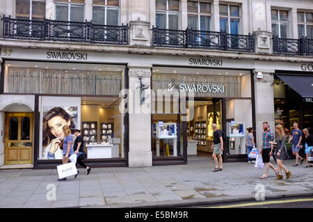 SWAROVSKI Schmuck Shop auf Regent Street, London Stockfoto