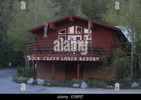 Rock Creek Lakes Resort in der östlichen Sierra Nevada von Kalifornien. Das berühmte Cafe "Pie in the Sky" featuring Stockfoto