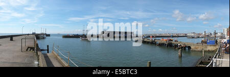 Bridlington Badeort im Königreich. Nordseite und Hafen. Stockfoto