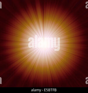 Starburst auf Lichtstrahl Hintergrund Stockfoto