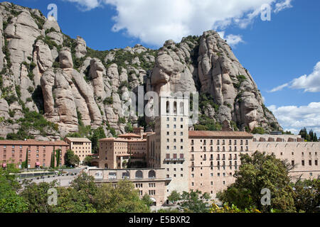 Kloster Santa Maria de Montserrat in Katalonien, Spanien. Stockfoto