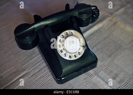 Alte klassische Telefon in Nahaufnahme Stockfoto