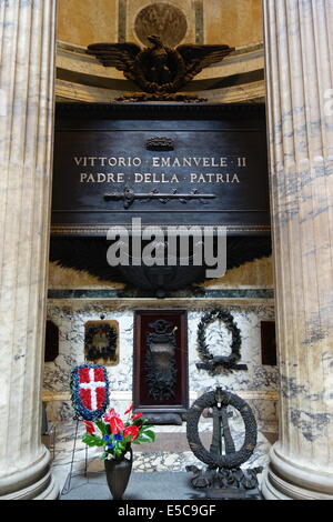 Grab von Vittorio Emanuele II in das Pantheon Rom Italien Stockfoto