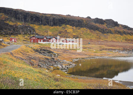 Arctic Station von der Universität Kopenhagen auf der Diskoinsel in Grönland ausführen Stockfoto
