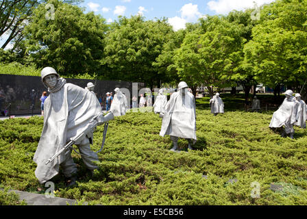 WASHINGTON D.C. - 25. Mai 2014: Skulpturen am Koreakrieg Veterans Memorial in Washington DC. Das Denkmal wurde am 27 Juli eingeweiht, Stockfoto