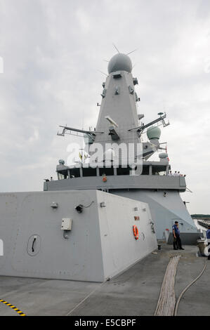 Belfast, Nordirland. 26.07.2014 - Mast des Art 45 Zerstörer HMS Duncan Credit: Stephen Barnes/Alamy Live News Stockfoto