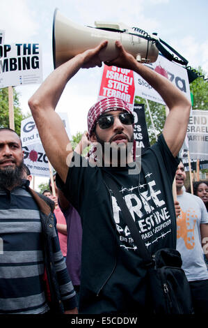 Tausende protestieren in London gegen die israelischen Angriffe auf Gaza 26. Juli 2014 Stockfoto